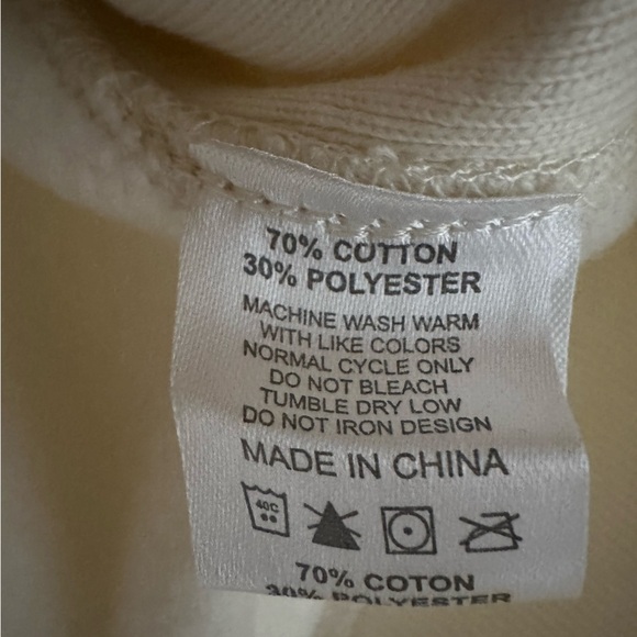 Osume Men's Cream Hoodie Sweatshirt size M - Picture 10 of 12